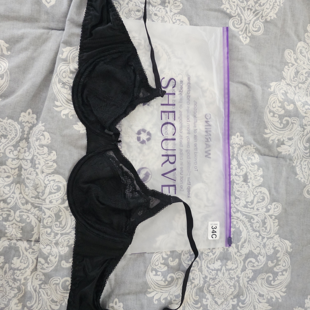 Shecurve Classic Black Lace Bra